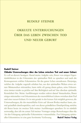 Abbildung von Steiner | Okkulte Untersuchungen über das Leben zwischen Tod und neuer Geburt | 6. Auflage | 2019 | beck-shop.de