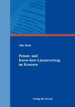 Abbildung von Jörin | Patent- und Know-how-Lizenzvertrag im Konzern | 1. Auflage | 2019 | 153 | beck-shop.de