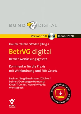 Abbildung von Däubler / Klebe | BetrVG digital Vers. 16.0 Einzelbezug | 16. Auflage | 2020 | beck-shop.de