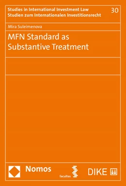 Abbildung von Suleimenova | MFN Standard as Substantive Treatment | 1. Auflage | 2019 | 30 | beck-shop.de