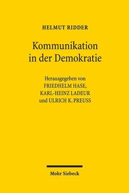 Abbildung von Hase / Ladeur | Kommunikation in der Demokratie | 1. Auflage | 2019 | beck-shop.de