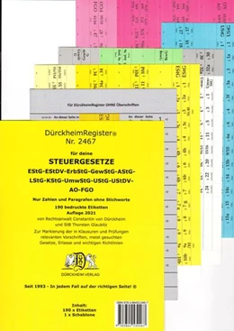 Abbildung von Glaubitz / Dürckheim | SteuerGesetze OHNE Stichworte - Dürckheim-Register (Nr. 2467) | 16. Auflage | 2022 | beck-shop.de