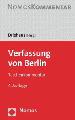 Abbildung von Driehaus (Hrsg.) | Verfassung von Berlin | 4. Auflage | 2020 | beck-shop.de