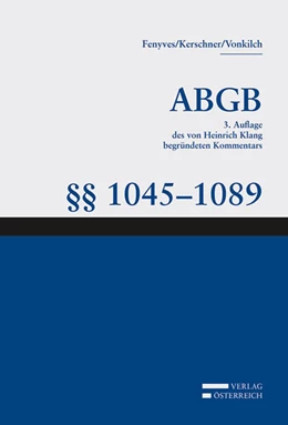 Abbildung von Fenyves / Kerschner | Großkommentar zum ABGB - Klang Kommentar | 3. Auflage | 2019 | 20 | beck-shop.de