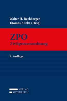 Abbildung von Rechberger / Klicka | ZPO | 5. Auflage | 2019 | beck-shop.de