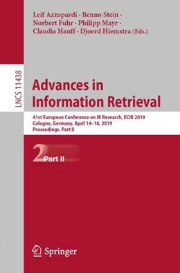 Abbildung von Azzopardi / Stein | Advances in Information Retrieval | 1. Auflage | 2019 | beck-shop.de