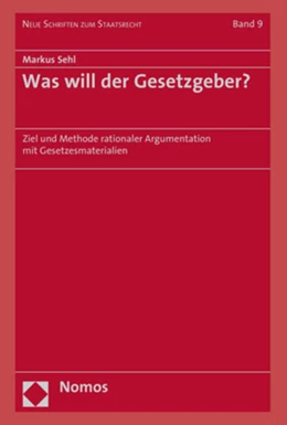 Abbildung von Sehl | Was will der Gesetzgeber? | 1. Auflage | 2019 | beck-shop.de