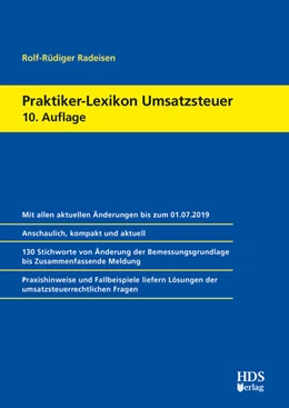 Abbildung von Radeisen | Praktiker-Lexikon Umsatzsteuer | 10. Auflage | 2019 | beck-shop.de