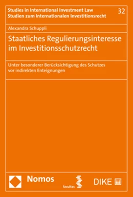 Abbildung von Schuppli | Staatliches Regulierungsinteresse im Investitionsschutzrecht | 1. Auflage | 2019 | 32 | beck-shop.de