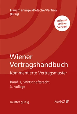 Abbildung von Hausmaninger / Petsche | Wiener Vertragshandbuch Wirtschaftsrecht I | 3. Auflage | 2019 | beck-shop.de