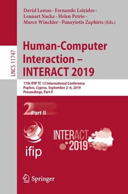 Abbildung von Lamas / Loizides | Human-Computer Interaction - INTERACT 2019 | 1. Auflage | 2019 | beck-shop.de