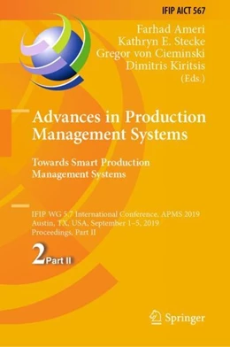 Abbildung von Ameri / Stecke | Advances in Production Management Systems. Towards Smart Production Management Systems | 1. Auflage | 2019 | beck-shop.de