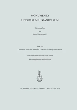 Abbildung von Untermann (†) / Moncunill | Lexikon der iberischen Inschriften | Léxico de las inscripciones ibéricas | 1. Auflage | 2019 | beck-shop.de