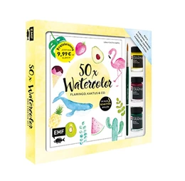 Abbildung von 50 x Watercolor - Flamingo, Kaktus & Co. - Starter-Set - Sonderausgabe | 1. Auflage | 2019 | beck-shop.de