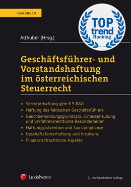Abbildung von Althuber / Pinetz | Geschäftsführer- und Vorstandshaftung im österreichischen Steuerrecht | 3. Auflage | 2019 | beck-shop.de