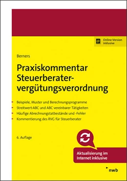 Abbildung von Berners | Praxiskommentar Steuerberatervergütungsverordnung | 6. Auflage | 2020 | beck-shop.de