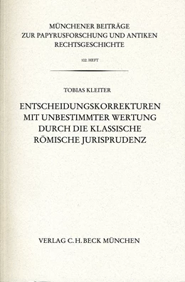 Abbildung von Kleiter, Tobias | Münchener Beiträge zur Papyrusforschung Heft 102 | 1. Auflage | 2010 | beck-shop.de