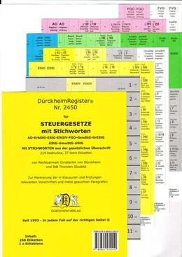 Abbildung von Glaubitz / Dürckheim | Steuergesetze mit Stichworten - Dürckheim-Register (Nr. 2450) | 16. Auflage | 2023 | beck-shop.de