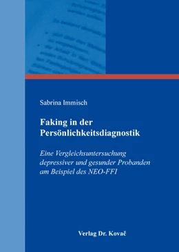 Abbildung von Immisch | Faking in der Persönlichkeitsdiagnostik | 1. Auflage | 2019 | 195 | beck-shop.de