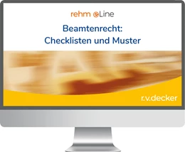 Abbildung von Beamtenrecht: Checklisten und Muster • Online | 1. Auflage | | beck-shop.de