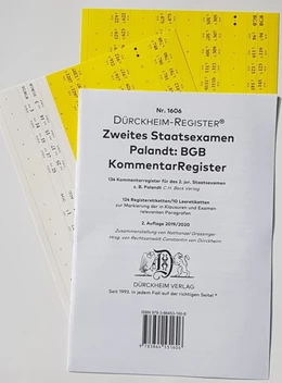 Abbildung von Dürckheim | DürckheimRegister® BGB/PALANDT, 2. Staatsexamen KOMMENTAR-Register (2020) | 2. Auflage | 2019 | beck-shop.de