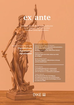 Abbildung von Bernet / Ehrenzeller | ex/ante 2/2019 Digitalization and Law | 1. Auflage | 2019 | beck-shop.de