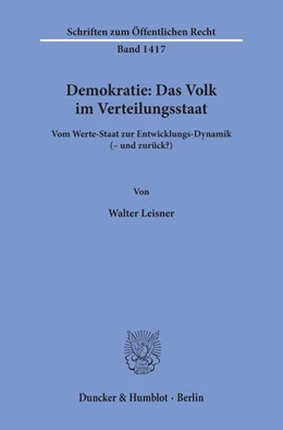 Abbildung von Leisner | Demokratie: Das Volk im Verteilungsstaat | 1. Auflage | 2020 | beck-shop.de