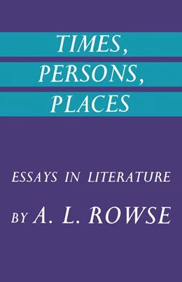 Abbildung von Na | Times, Persons, Places: Essays in Literature | 1. Auflage | 2016 | beck-shop.de