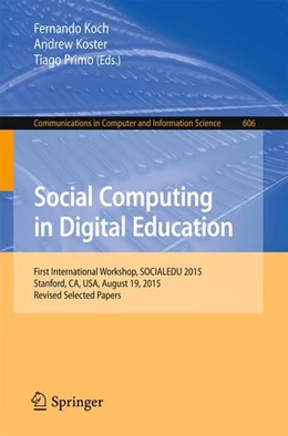 Abbildung von Koch / Koster | Social Computing in Digital Education | 1. Auflage | 2016 | beck-shop.de