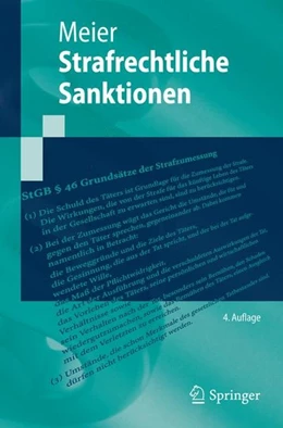 Abbildung von Meier | Strafrechtliche Sanktionen | 4. Auflage | 2014 | beck-shop.de