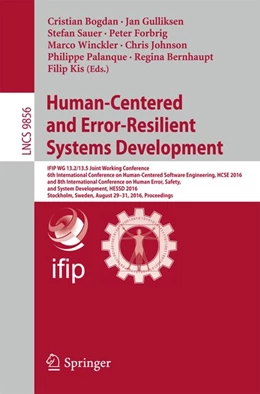 Abbildung von Bogdan / Gulliksen | Human-Centered and Error-Resilient Systems Development | 1. Auflage | 2016 | beck-shop.de