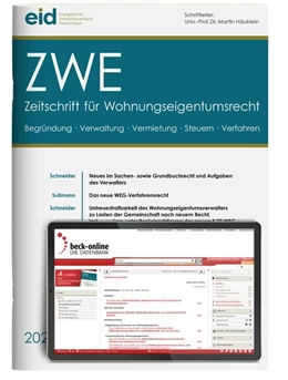 Abbildung von ZWE • Zeitschrift für Wohnungseigentumsrecht | 19. Auflage | 2025 | beck-shop.de