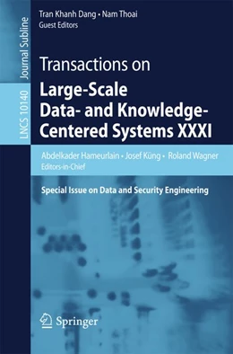 Abbildung von Hameurlain / Küng | Transactions on Large-Scale Data- and Knowledge-Centered Systems XXXI | 1. Auflage | 2016 | beck-shop.de