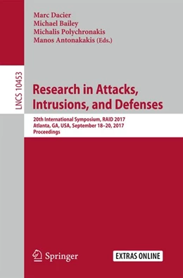 Abbildung von Dacier / Bailey | Research in Attacks, Intrusions, and Defenses | 1. Auflage | 2017 | beck-shop.de