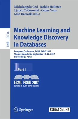 Abbildung von Ceci / Hollmén | Machine Learning and Knowledge Discovery in Databases | 1. Auflage | 2017 | beck-shop.de