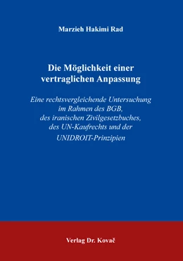 Abbildung von Hakimi Rad | Die Möglichkeit einer vertraglichen Anpassung | 1. Auflage | 2020 | 115 | beck-shop.de