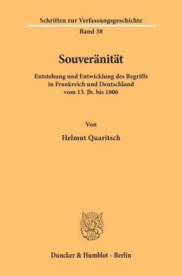 Abbildung von Quaritsch | Souveränität. | 1. Auflage | 1986 | beck-shop.de