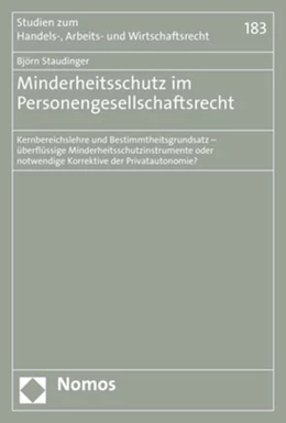 Abbildung von Staudinger | Minderheitsschutz im Personengesellschaftsrecht | 1. Auflage | 2020 | 183 | beck-shop.de