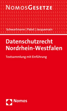 Abbildung von Schwartmann / Pabst | Datenschutzrecht Nordrhein-Westfalen | 1. Auflage | 2020 | beck-shop.de