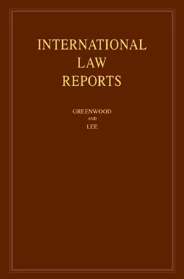 Abbildung von Greenwood / Lee | International Law Reports: Volume 188 | 1. Auflage | 2020 | beck-shop.de