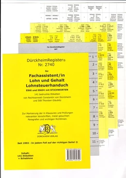 Abbildung von Dürckheim | BMF-Lohnsteuerhandbuch/EStG. Fachassistent Lohn und Gehalt - Dürckheim-Register (Nr. 2470) | 2. Auflage | 2020 | beck-shop.de