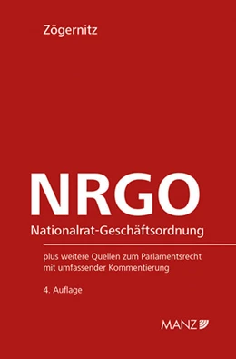 Abbildung von Zögernitz | Nationalrat-Geschäftsordnung NRGO | 4. Auflage | 2020 | 58 | beck-shop.de