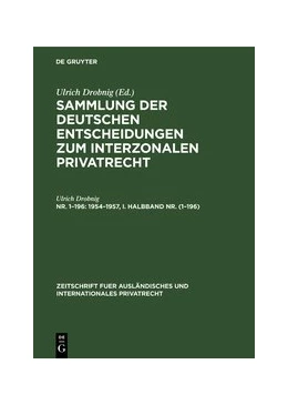Abbildung von Drobnig | 1954–1957, I. Halbband Nr. (1–196) | 1. Auflage | 1960 | beck-shop.de