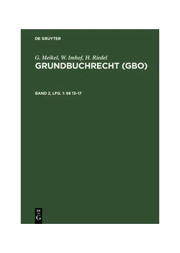 Abbildung von Imhof / Riedel | §§ 13–17 | 6. Auflage | 1968 | beck-shop.de
