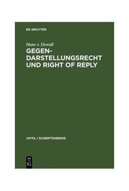 Abbildung von Dewall | Gegendarstellungsrecht und Right of reply | 1. Auflage | 1973 | 45 | beck-shop.de