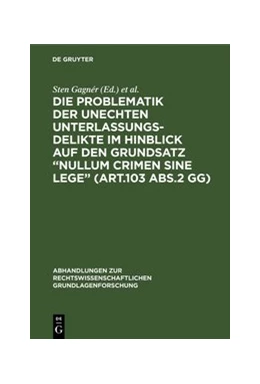 Abbildung von Die Problematik der unechten Unterlassungsdelikte im Hinblick auf den Grundsatz “nullum crimen sine lege” (Art.103 Abs.2 GG) | 1. Auflage | 1972 | 7 | beck-shop.de