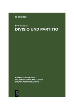 Abbildung von Nörr | Divisio und Partitio | 1. Auflage | 1972 | 4 | beck-shop.de