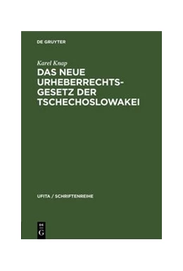 Abbildung von Knap | Das neue Urheberrechtsgesetz der Tschechoslowakei | 1. Auflage | 1956 | 2 | beck-shop.de
