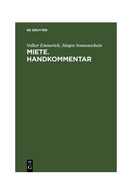 Abbildung von Emmerich / Sonnenschein | Miete. Handkommentar | 1. Auflage | 1983 | beck-shop.de