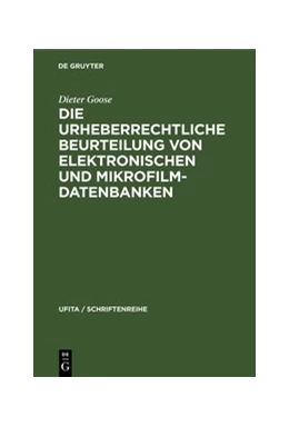 Abbildung von Goose | Die urheberrechtliche Beurteilung von elektronischen und Mikrofilm-Datenbanken | 1. Auflage | 1975 | 53 | beck-shop.de